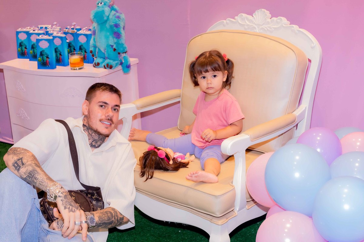 Foto de aniversariante com o papai