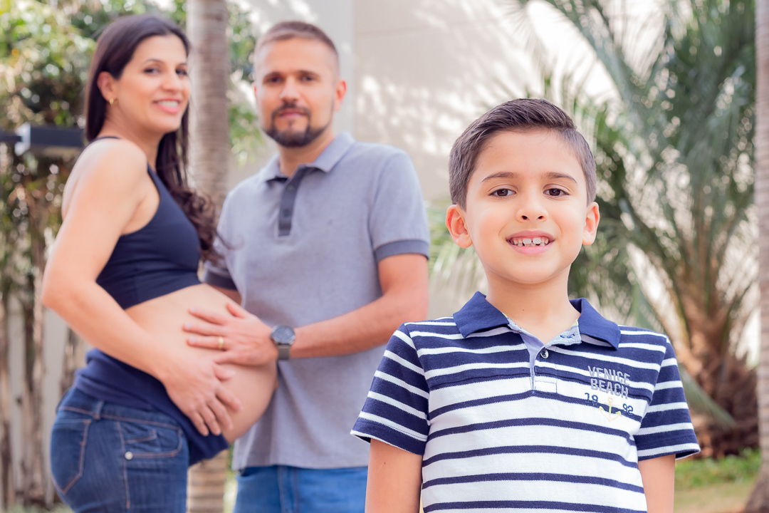 Foto de família gestante