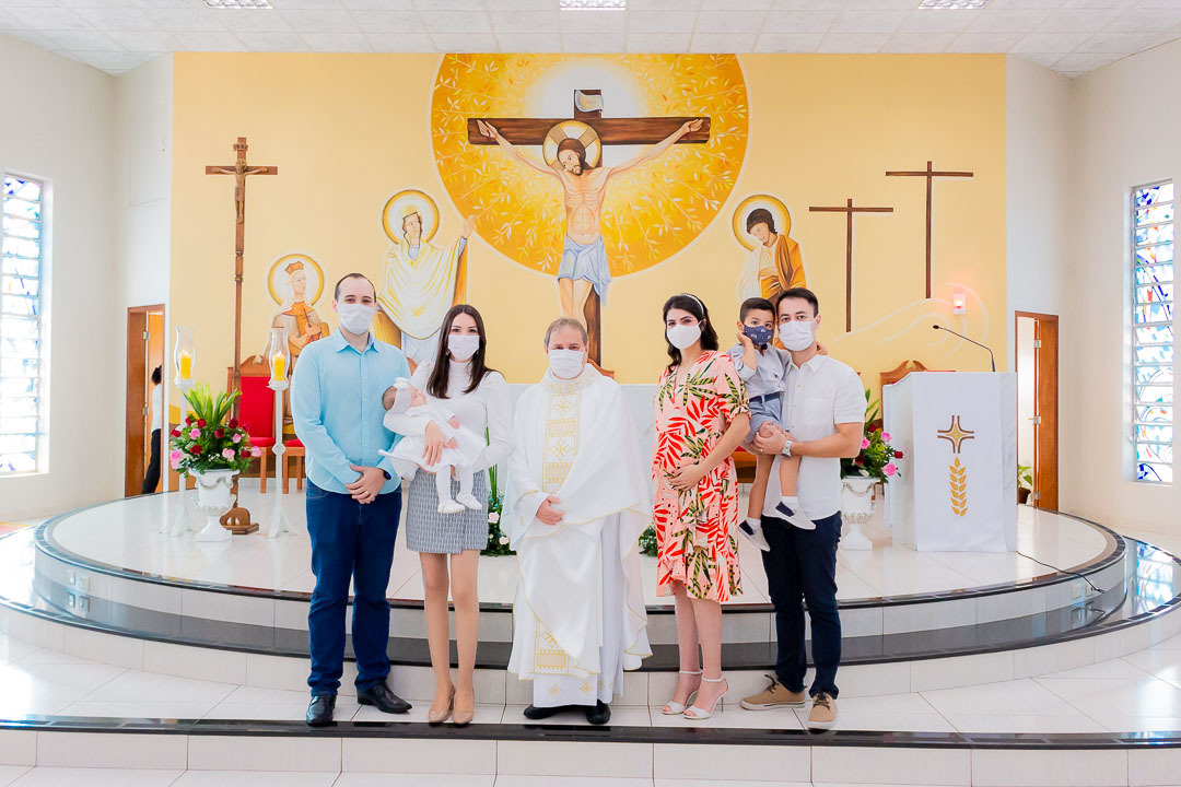 Fotografia de batizado na Capela Santa Helena em Maringa.