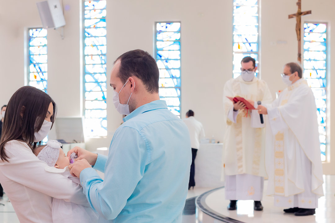 Foto de batizado na Capela Santa Helena em Maringá-Pr