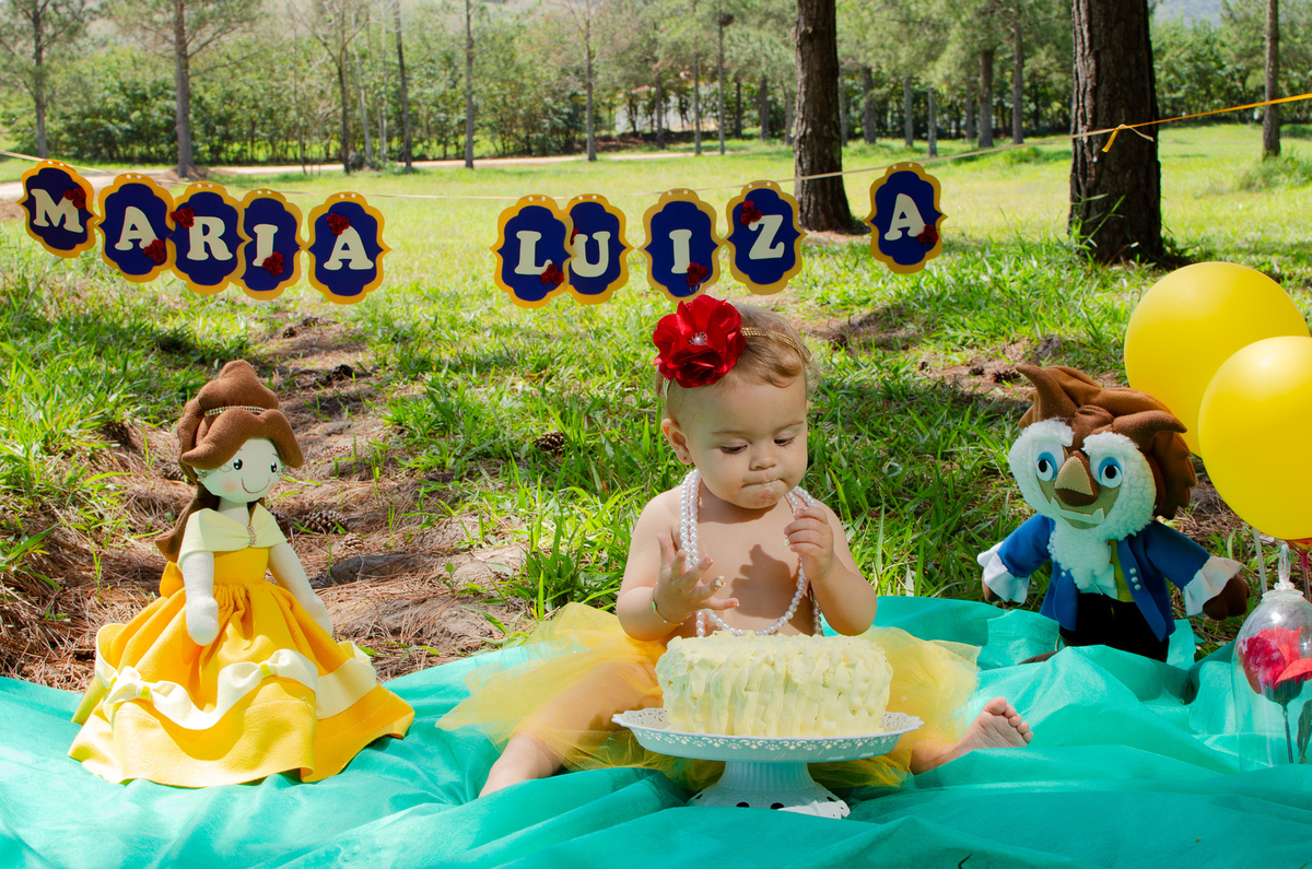 Zemar Fotografia - Smash the Cake - Maria Luiza - Sessão pré aniversário infantil - Amassar o bolo
