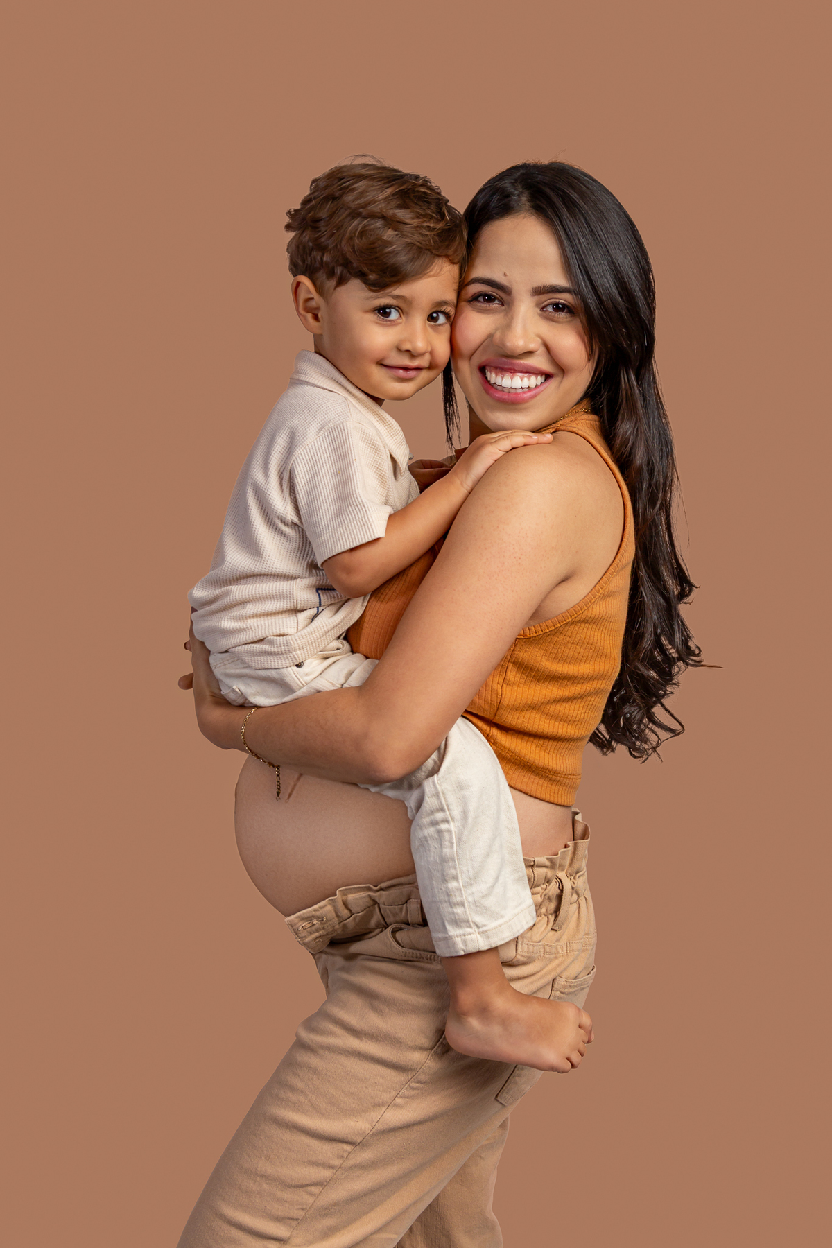 Ensaio gestante com filho mais velho