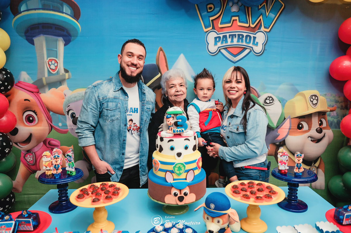 Aniversário infantil - festa infantil - aniversário da patrulha canina - tema patrulha canina - sessão infantil - aniversário Noah - festa de aniversário da patrulha canina - Ryder