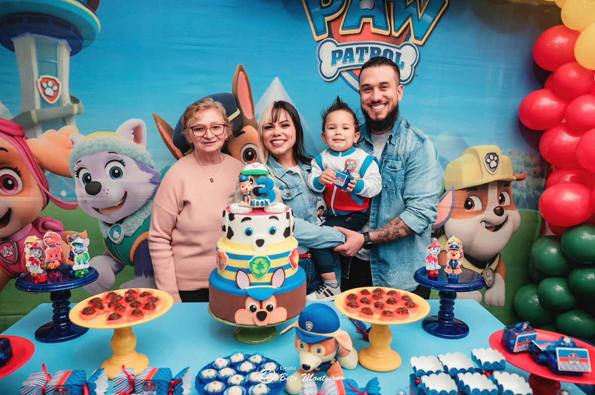 Aniversário infantil - festa infantil - aniversário da patrulha canina - tema patrulha canina - sessão infantil - aniversário Noah - festa de aniversário da patrulha canina - Ryder
