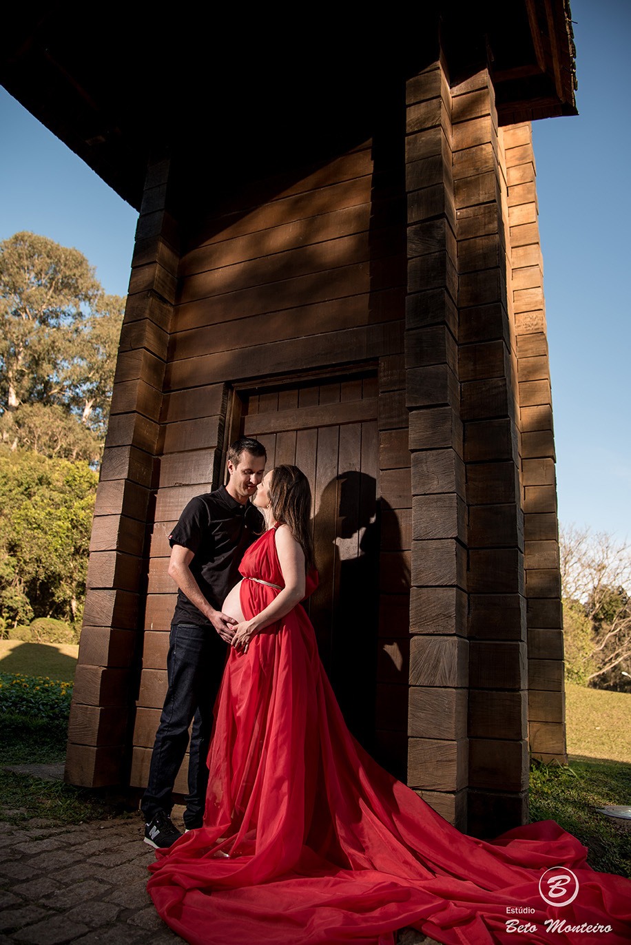 vestido vermelho gravida