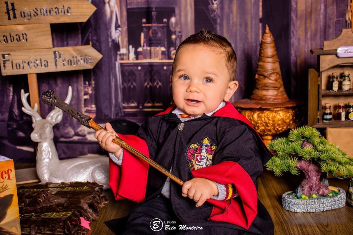 Book fotográfico Infantil - Book de fotos - Book de Criança - Book de Bebê - Book Menina - Book Menino - Book 1 ano -Estúdio Beto Monteiro - Curitiba - smash the cake - harry potter - Noah