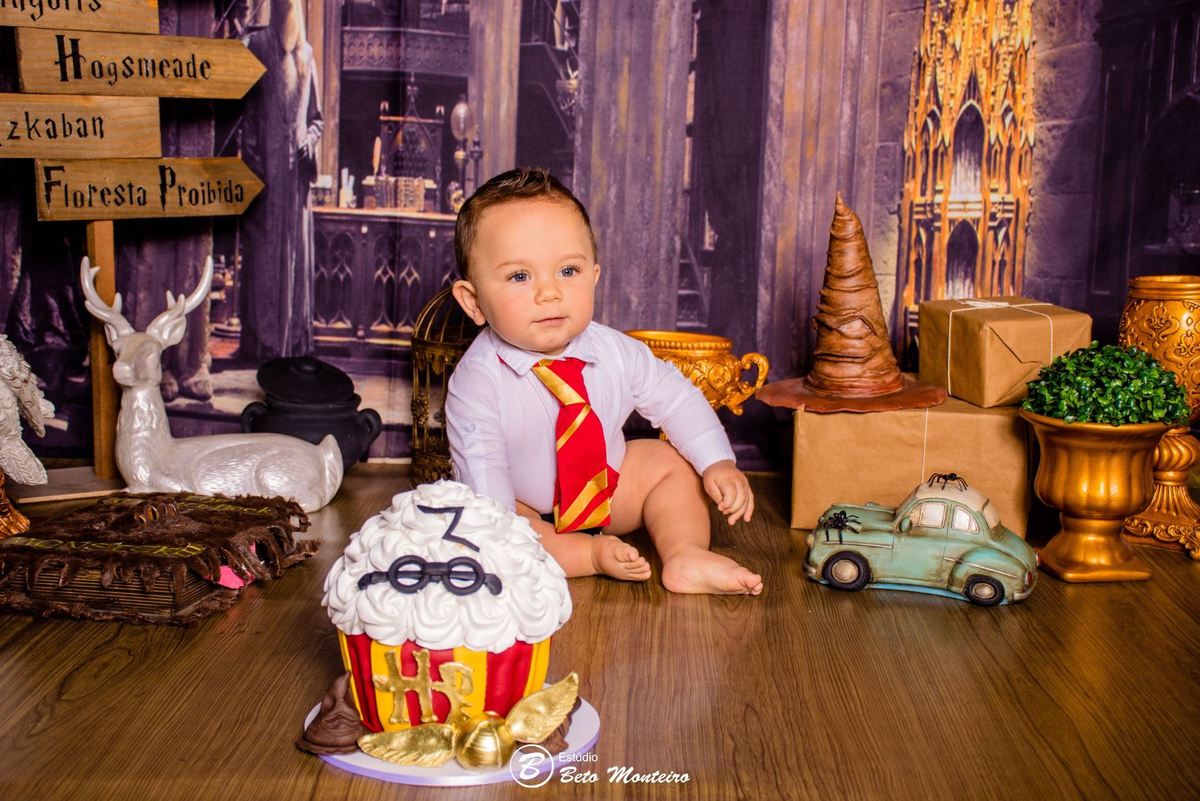 Book fotográfico Infantil - Book de fotos - Book de Criança - Book de Bebê - Book Menina - Book Menino - Book 1 ano -Estúdio Beto Monteiro - Curitiba - smash the cake - harry potter - Noah