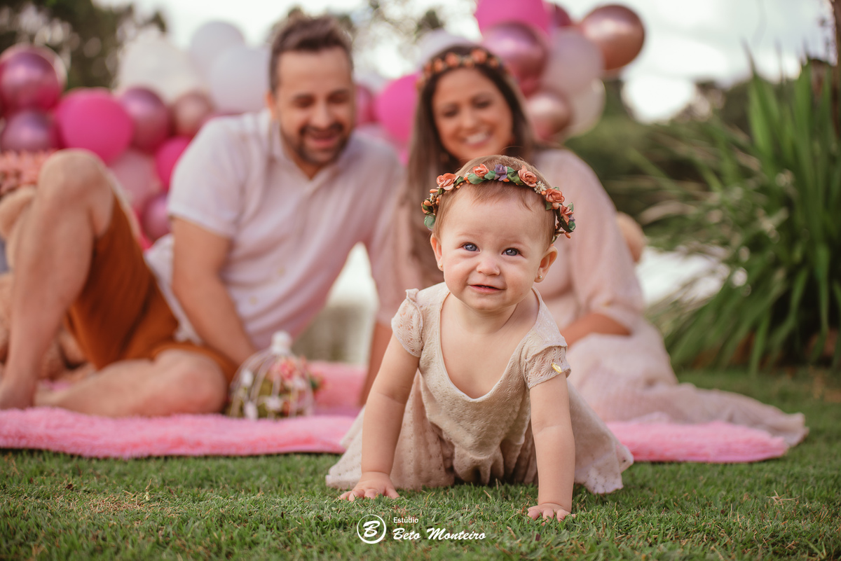 Book fotográfico Infantil - Book de fotos - Book de Criança - Book de Bebê - Book Menina - Book Menino - Book 1 ano - Estúdio Beto Monteiro - Curitiba - smash the cake - Sarah - ursinho rosa - chácara sentinela - smash the cake externo