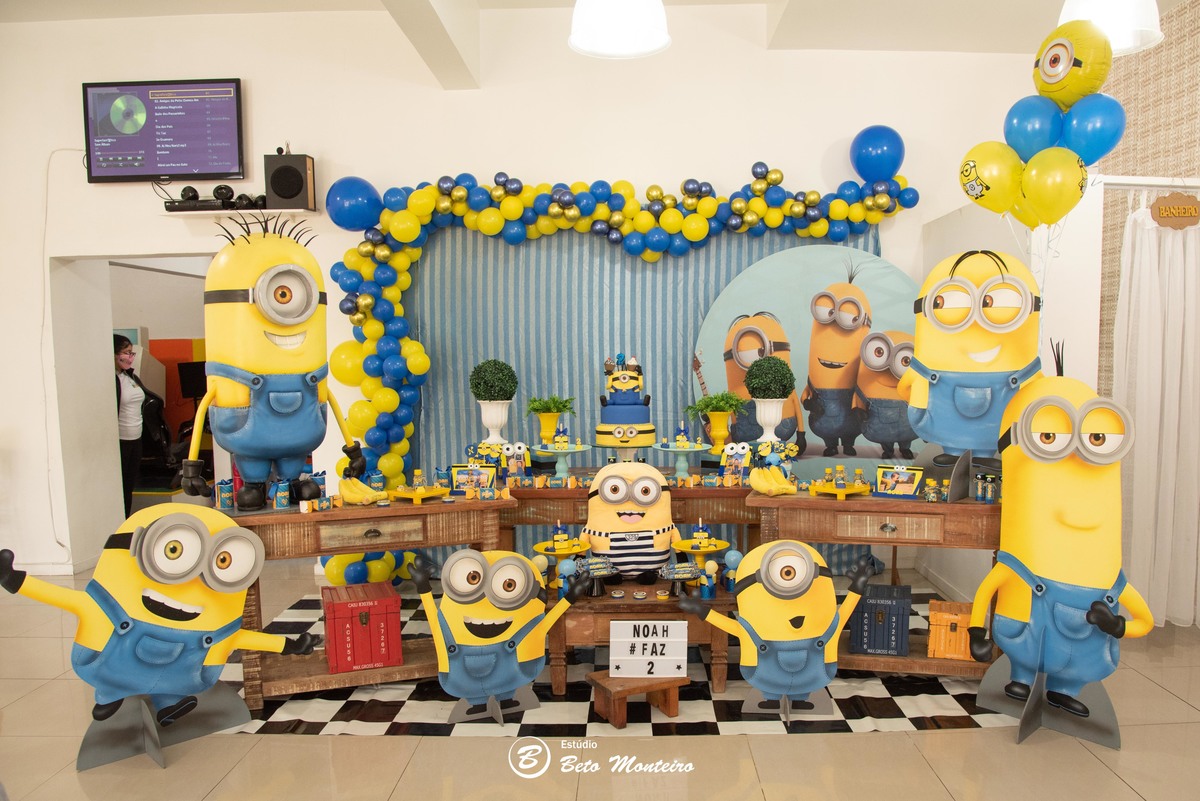 Aniversário infantil - festa infantil - aniversário dos minions - tema dos minions - sessão infantil - aniversário Noah - festa de aniversário dos minions - #noahfaz2