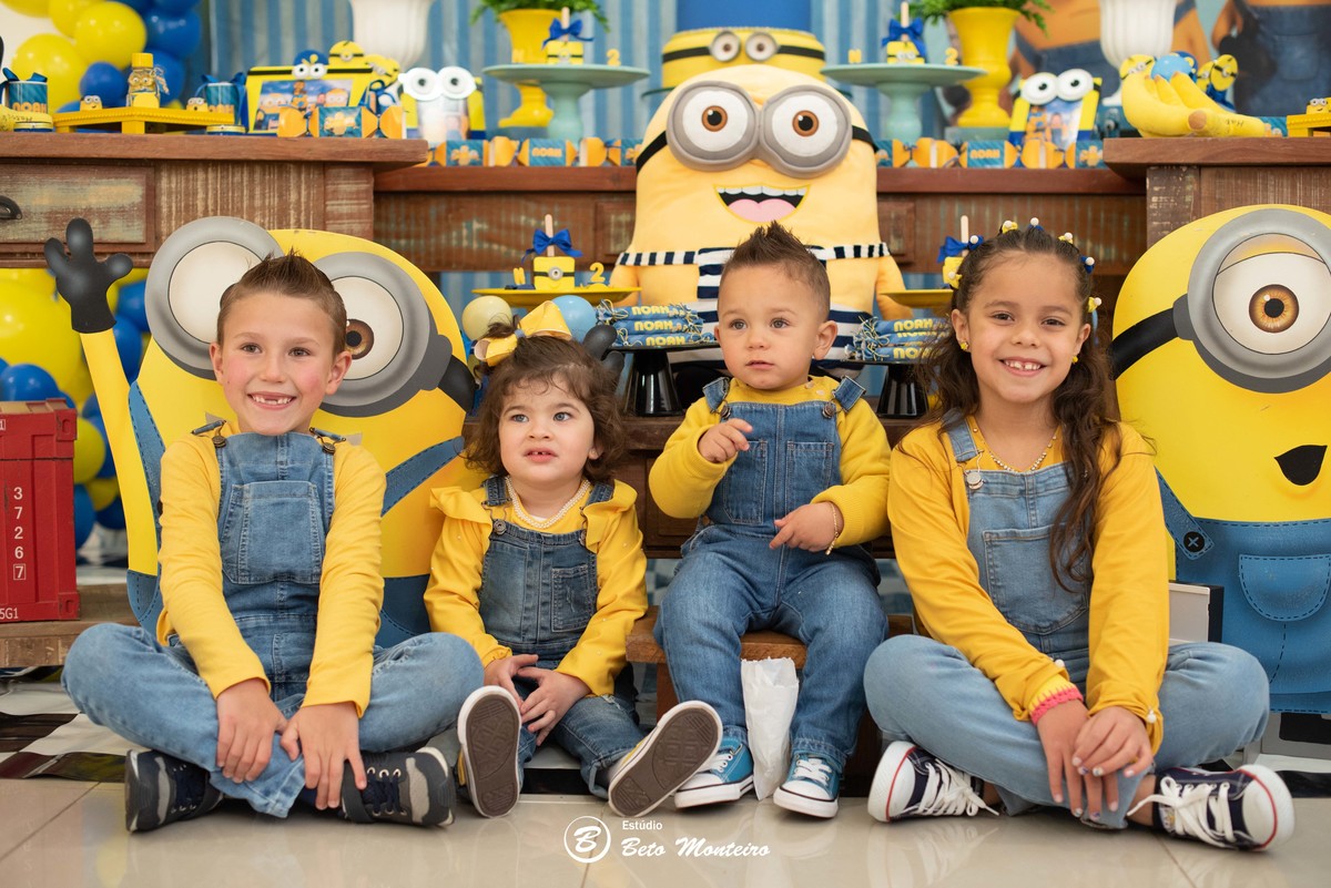 Aniversário infantil - festa infantil - aniversário dos minions - tema dos minions - sessão infantil - aniversário Noah - festa de aniversário dos minions - #noahfaz2