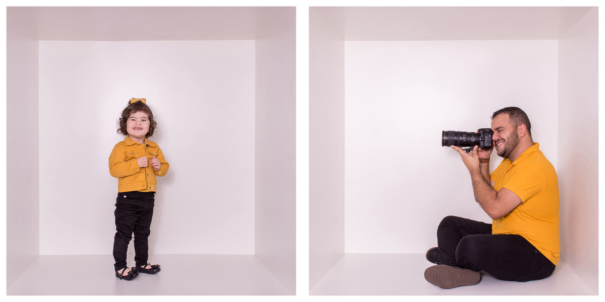 Mini ensaio dia dos pais - Sessão dia dos pais - Book de família - Sessão na caixa - Sessão dia dos pais Curitiba - Pai e filha - Pai e filho - Pai e filhos