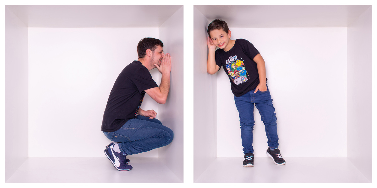 Mini ensaio dia dos pais - Sessão dia dos pais - Book de família - Sessão na caixa - Sessão dia dos pais Curitiba - Pai e filha - Pai e filho - Pai e filhos