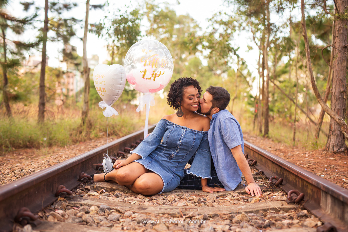 ensaio linha de trem