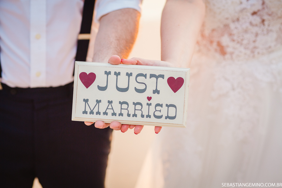 PLACA JUST MARIIED, INSPIRAÇÃO CASAMENTO