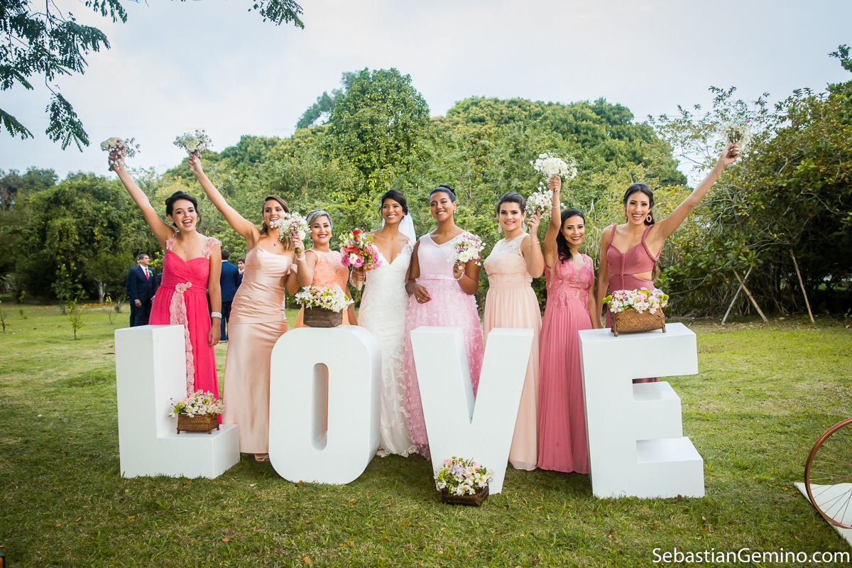 FOTO CASAMENTO DE DIA, CASAMENTO NO CAMPO, MADRINHAS CASAMENTO