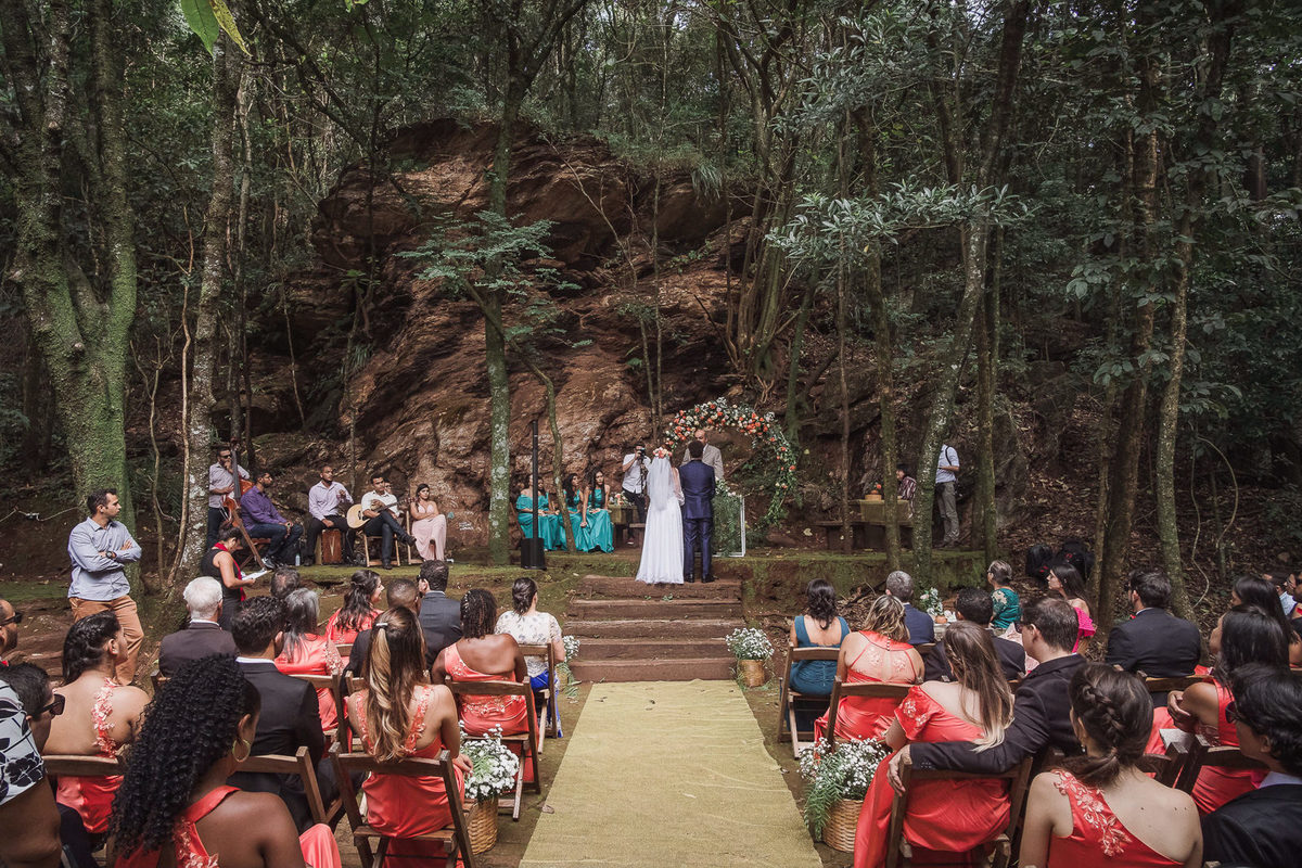 cerimônia de casamento no parque das mangabeiras