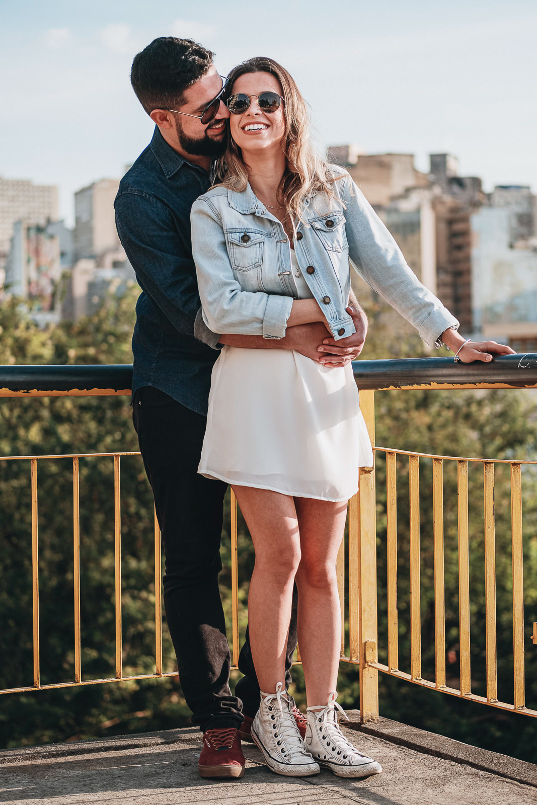 pre wedding com cenário urbando