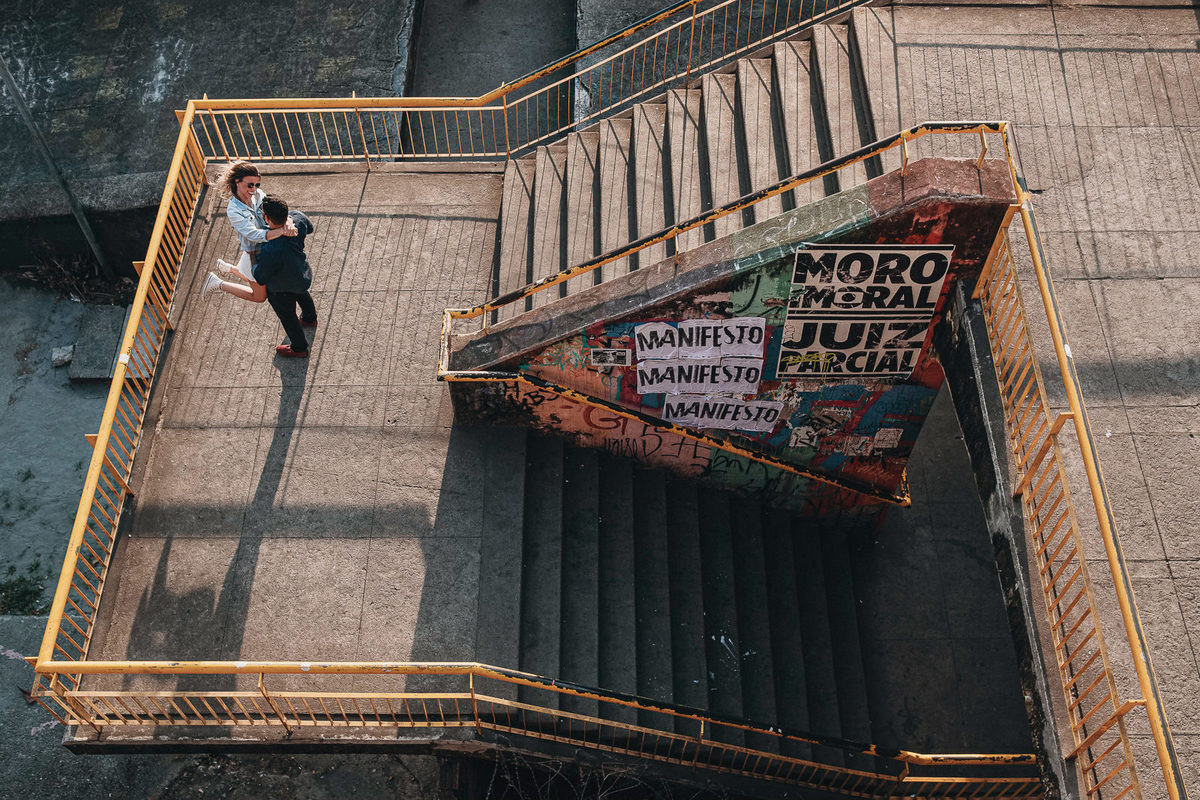 escada da estação central bh