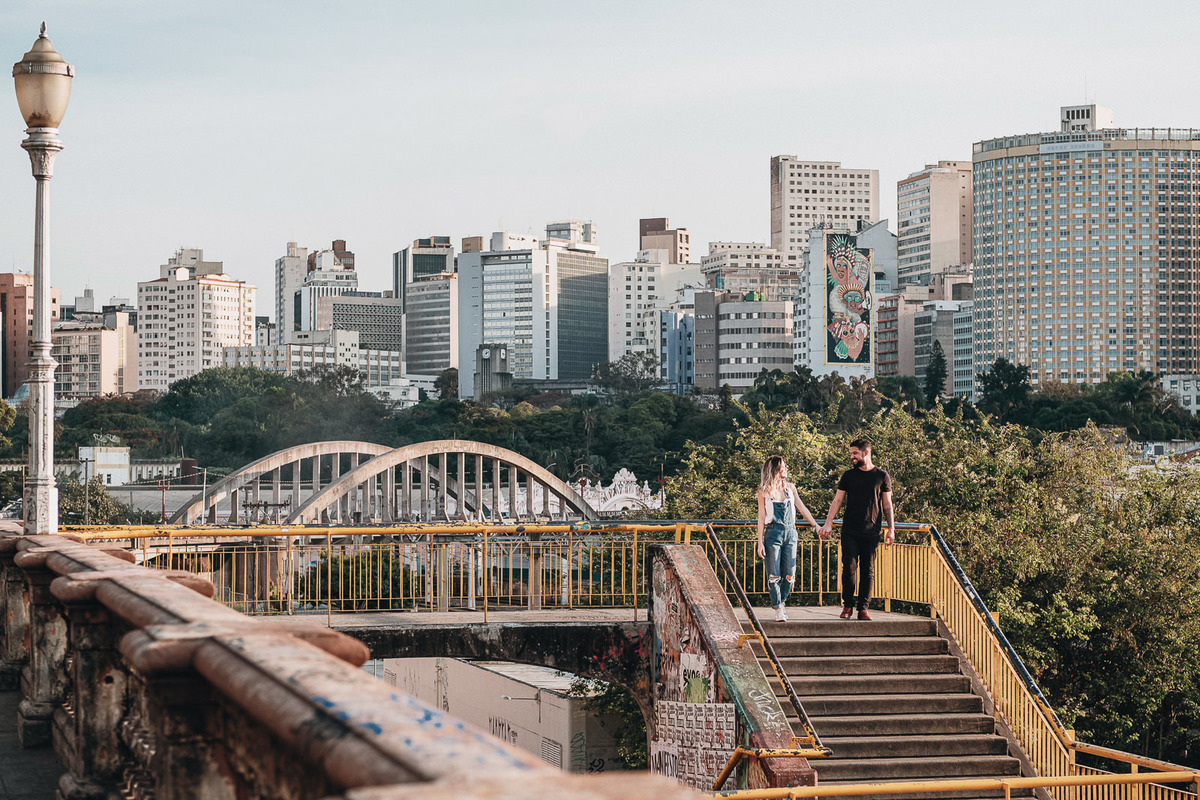 estação central de bh em ensaio pre wedding