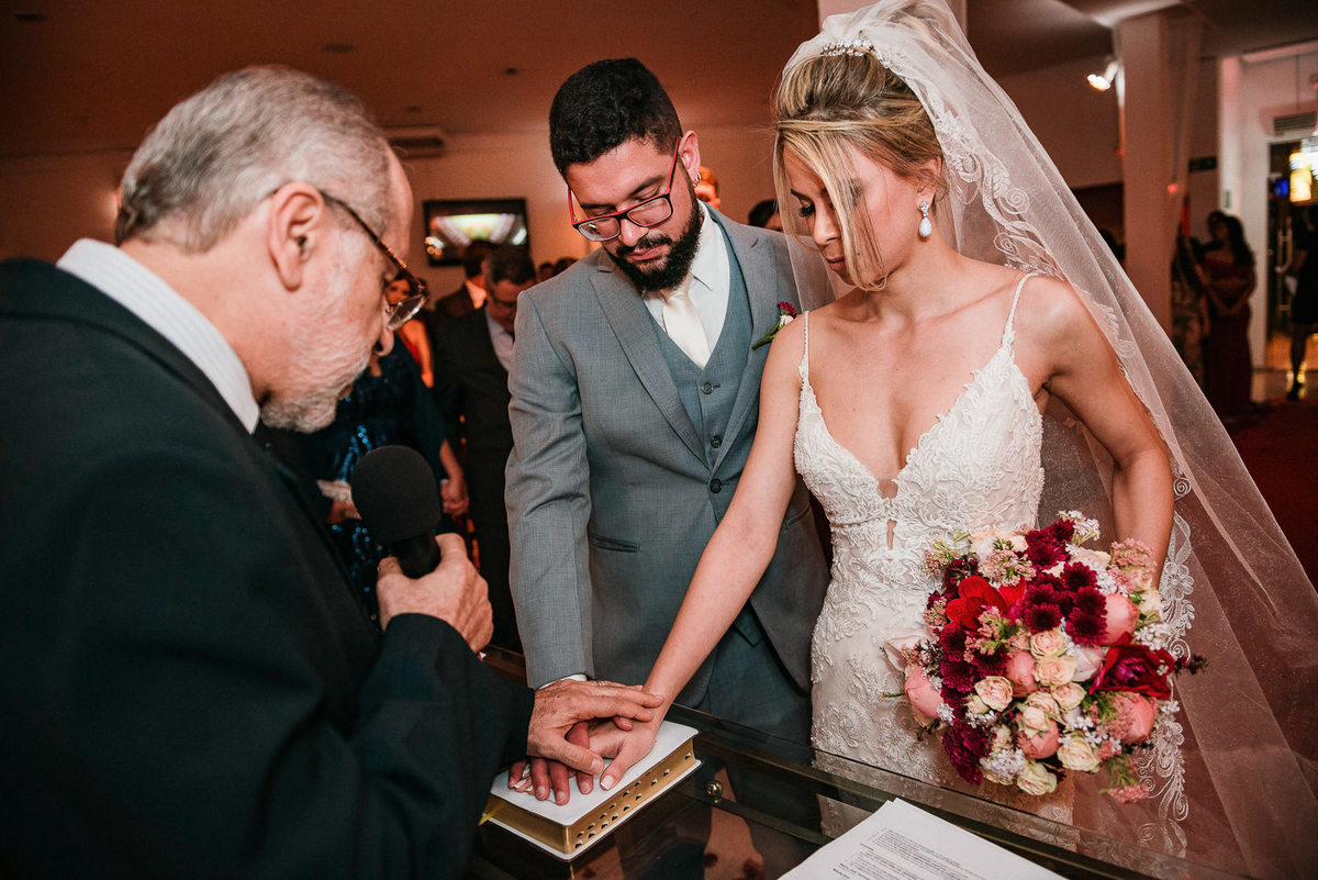 benção do pastos em cerimônia de casamento