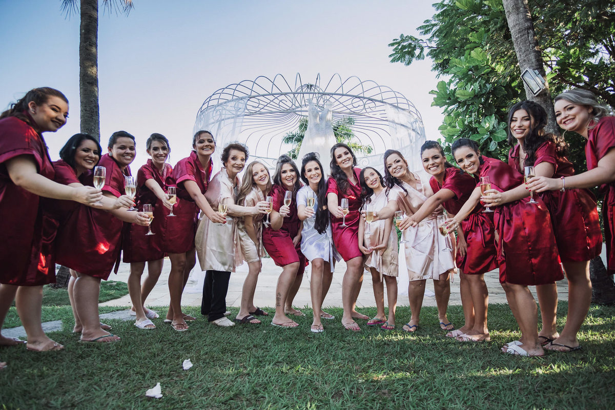 todas a madrinhas no making of da noiva