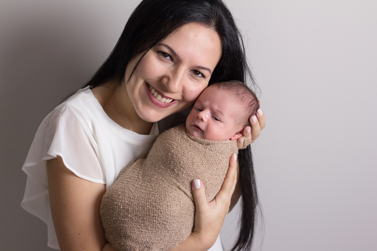 Ensaio newborn com a Mamãe