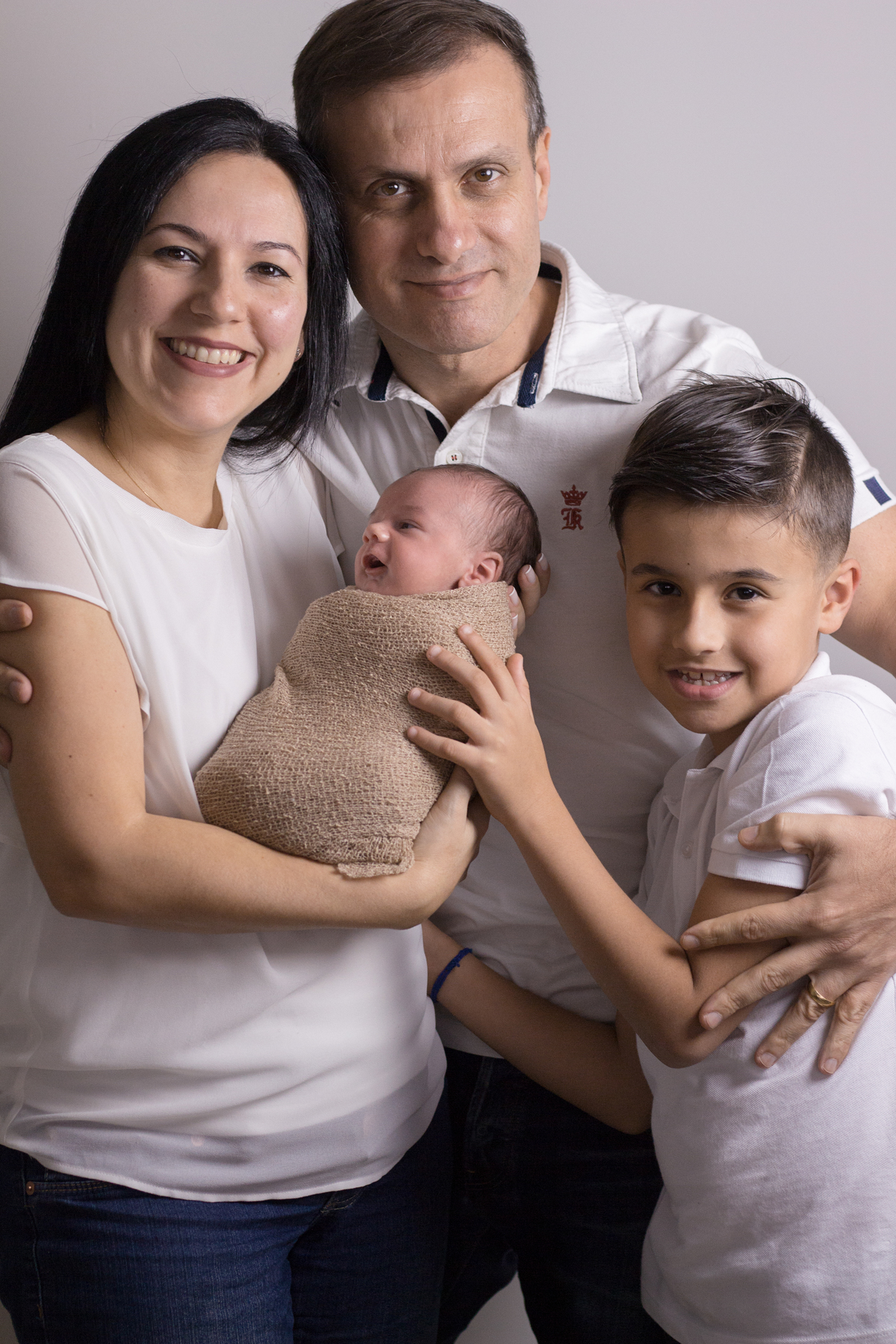 Ensaio newborn foto com a família