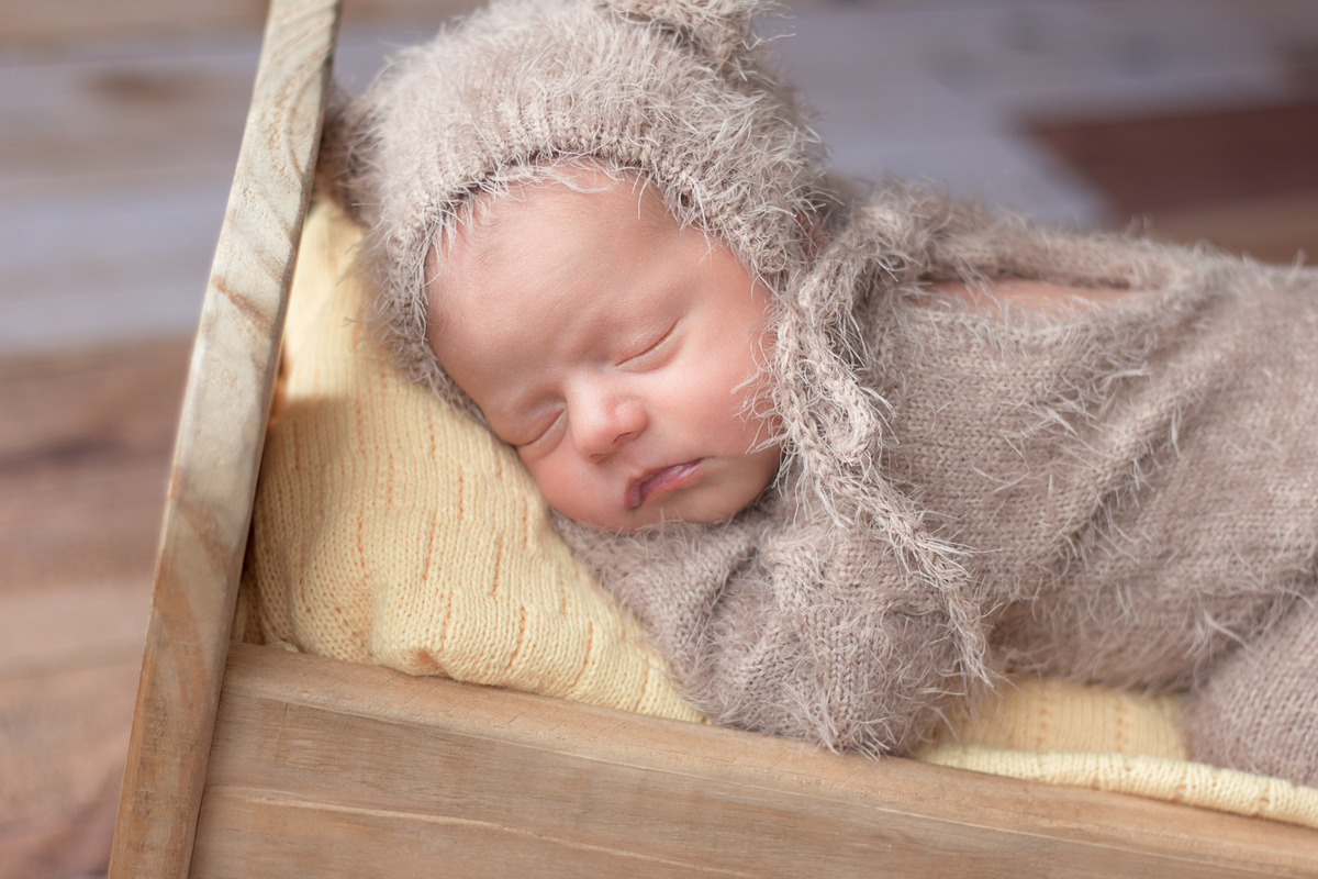 Sono profundo em ensaio newborn 