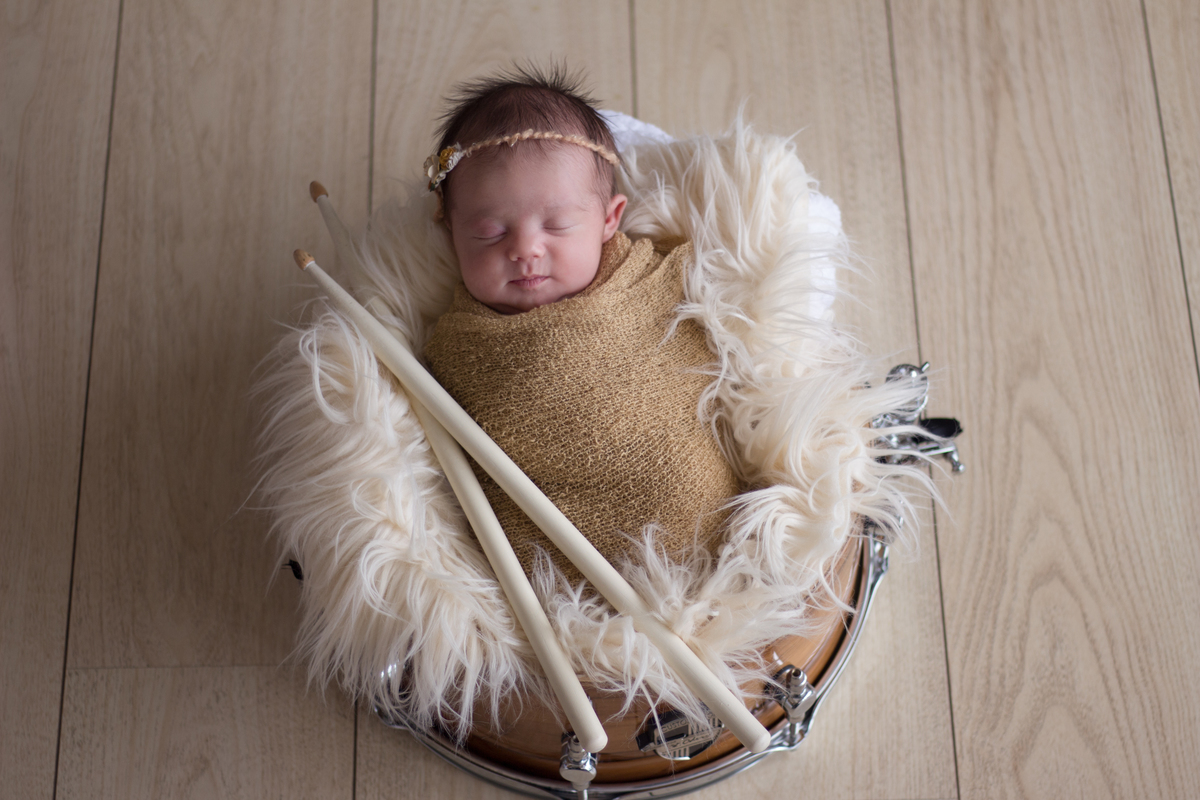 Foto de ensaio newborn em bateria