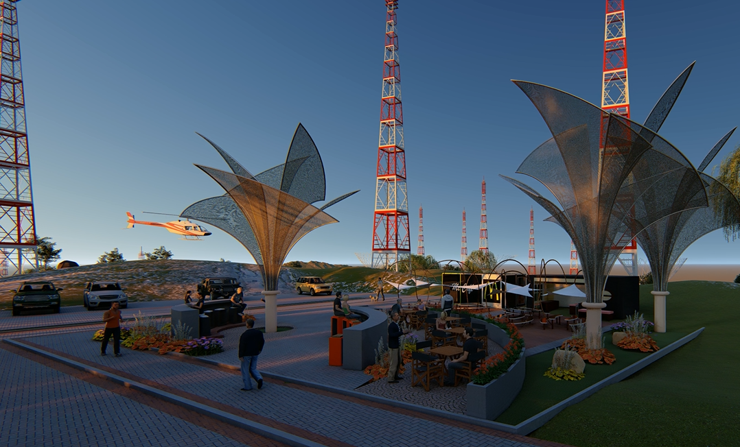 praça de alimentação