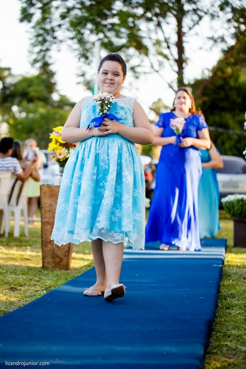 daminha casamento ao ar livre