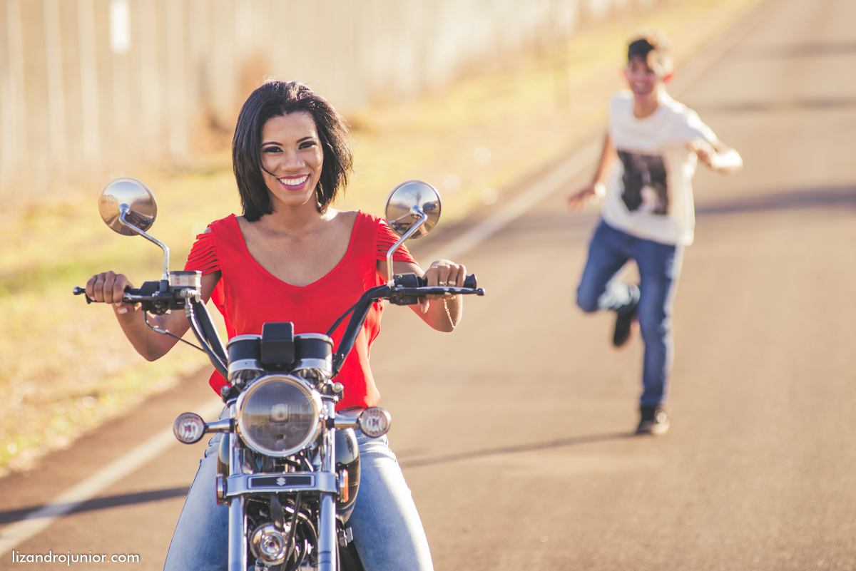 ensaio namorando romantico de dia renato e winne moto motocicleta divertido