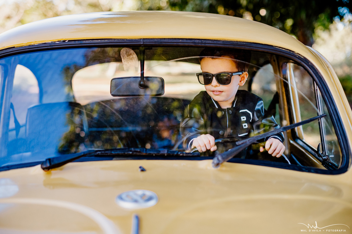 ensaio infantil 3 anos fusca
