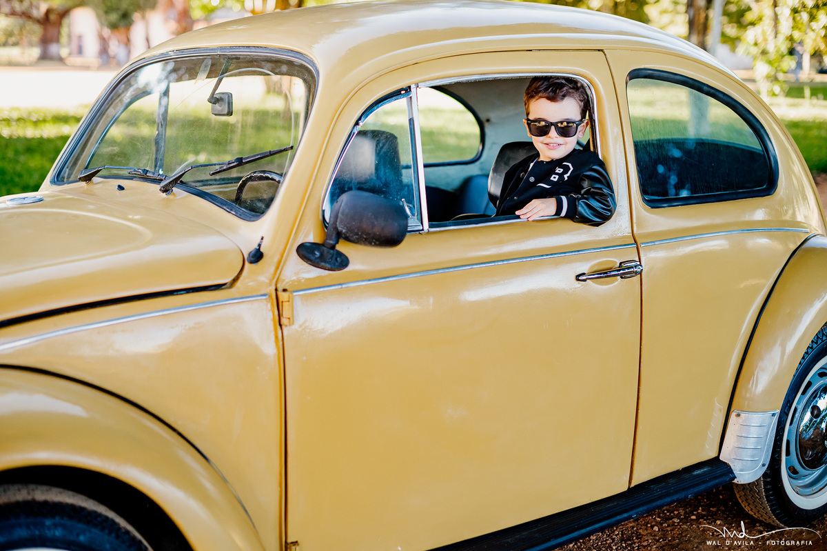 ensaio infantil 3 anos fusca