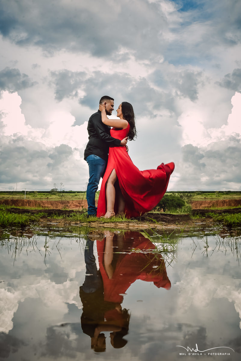 pre wedding vestido vermelho
