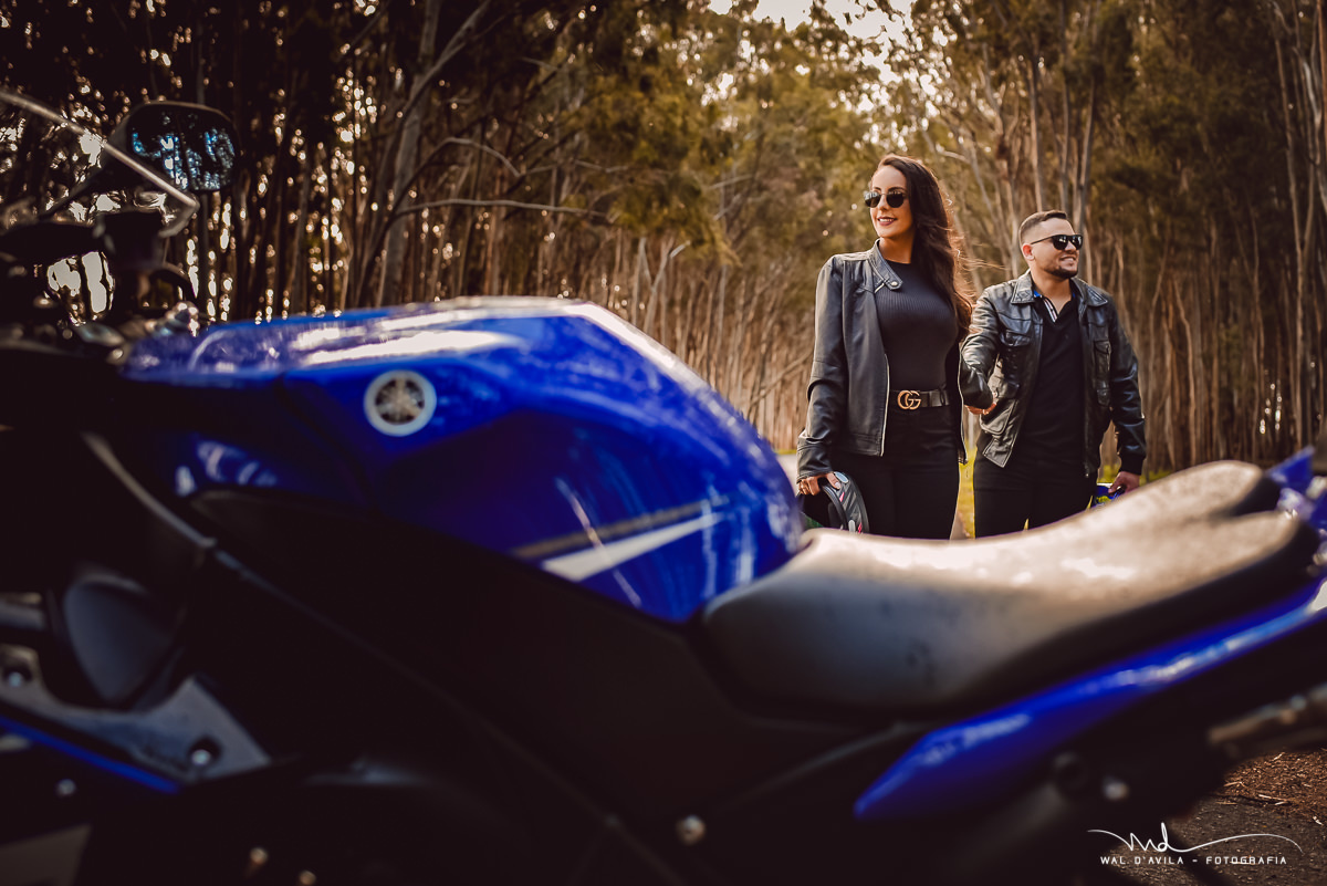 ensaio casal moto
