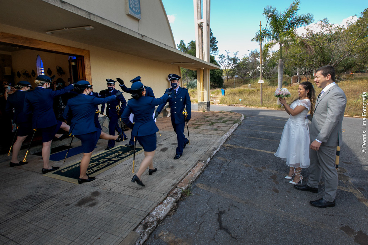Teto de aço casamento Aeronáutica - Lagoa Santa
