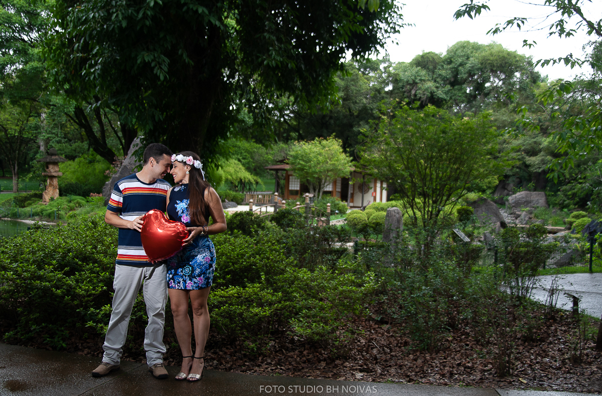 Ensaio de Pré-Wedding-Alessandra e Alexandre-Jardim Japonês-Belo Horizonte