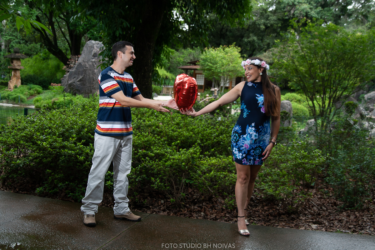 Ensaio de Pré-Wedding-Alessandra e Alexandre-Jardim Japonês-Belo Horizonte