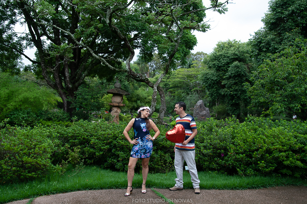Ensaio de Pré-Wedding-Alessandra e Alexandre-Jardim Japonês-Belo Horizonte