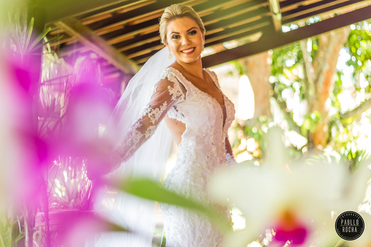 noiva entre as orquídeas