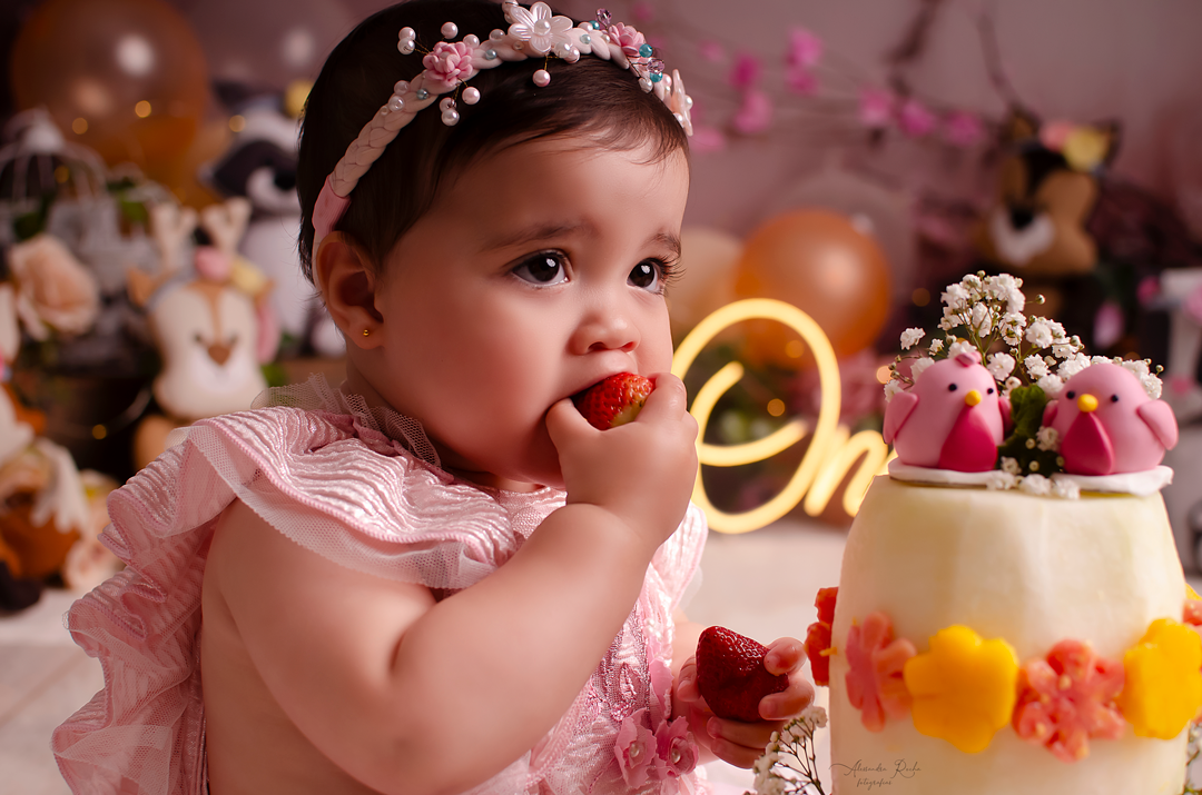 Ensaio Smash the cake realizado no Estudio especializado em Contagem/MG