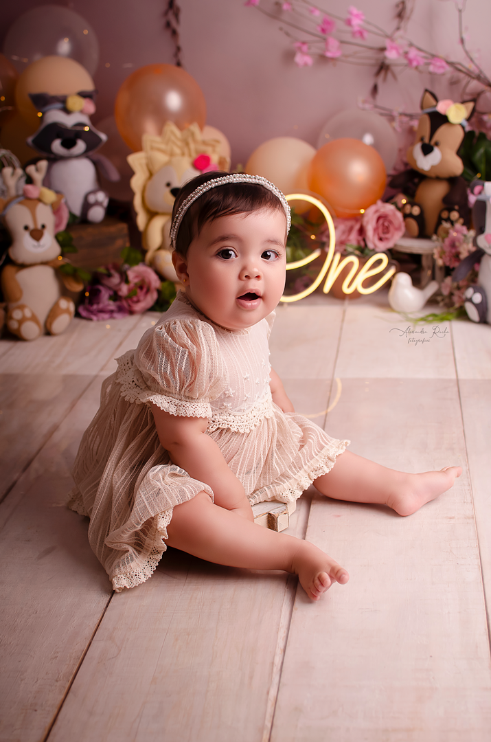 Ensaio Smash the cake realizado no Estudio especializado em Contagem/MG