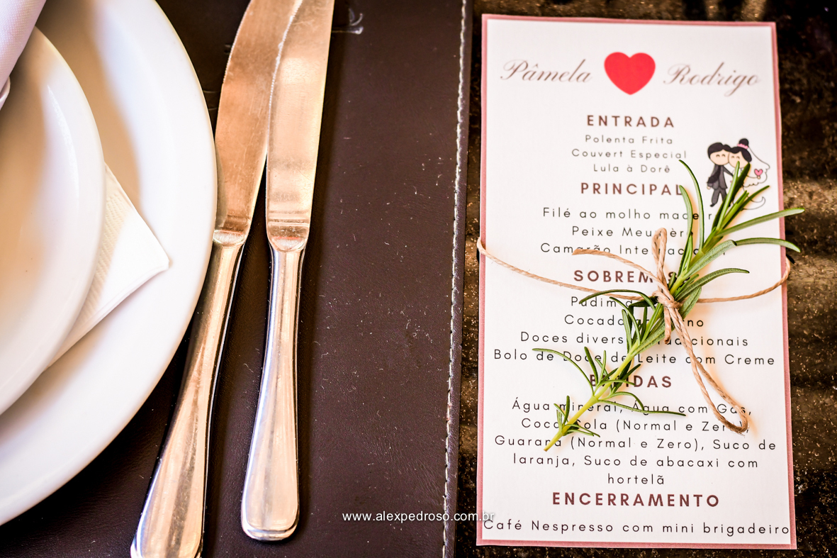 cardápio de casamento 