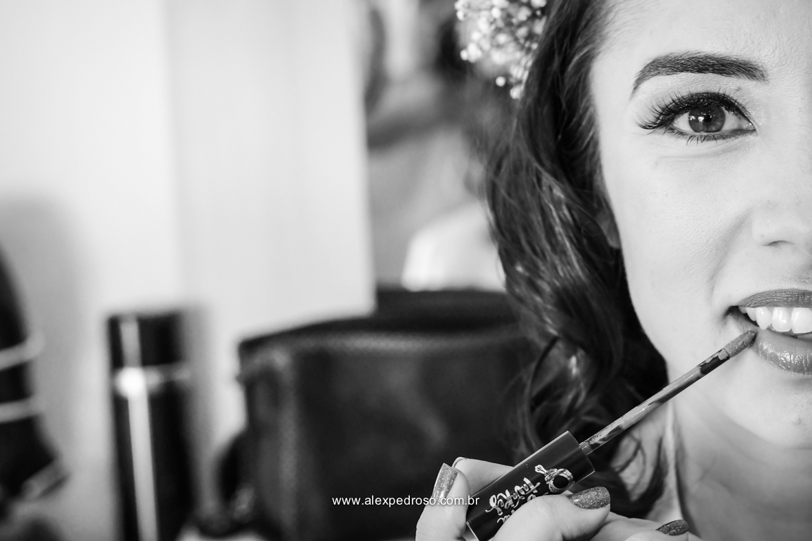 noiva maquiada no making of 