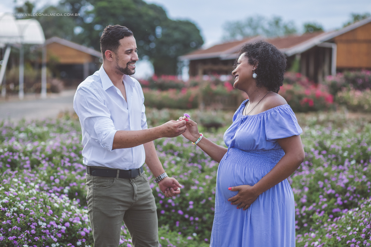 Ensaio de gestante ao ar livre em Holambra