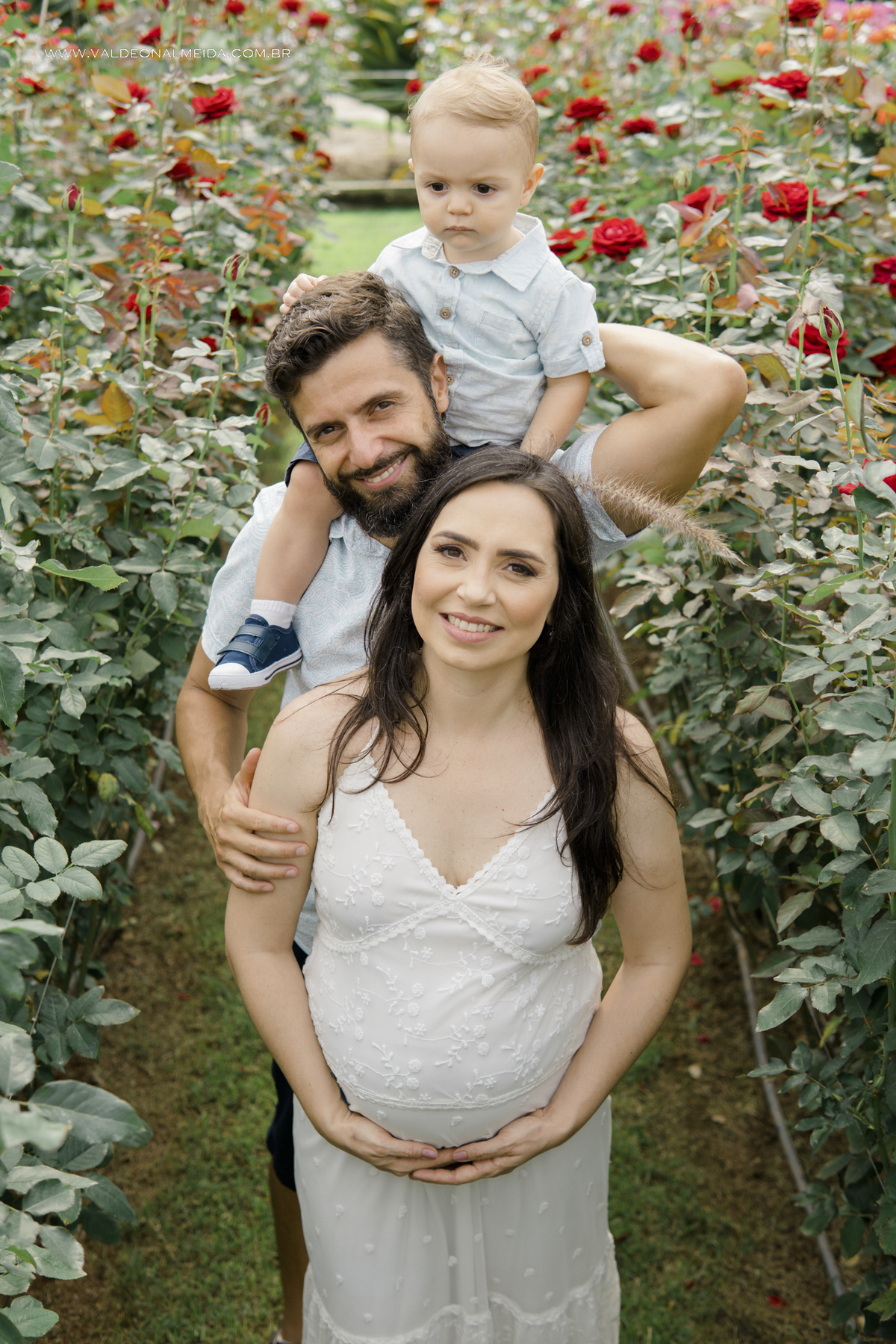 Ensaio de gestante nas plantações de flores do Bloemen Park em Holambra