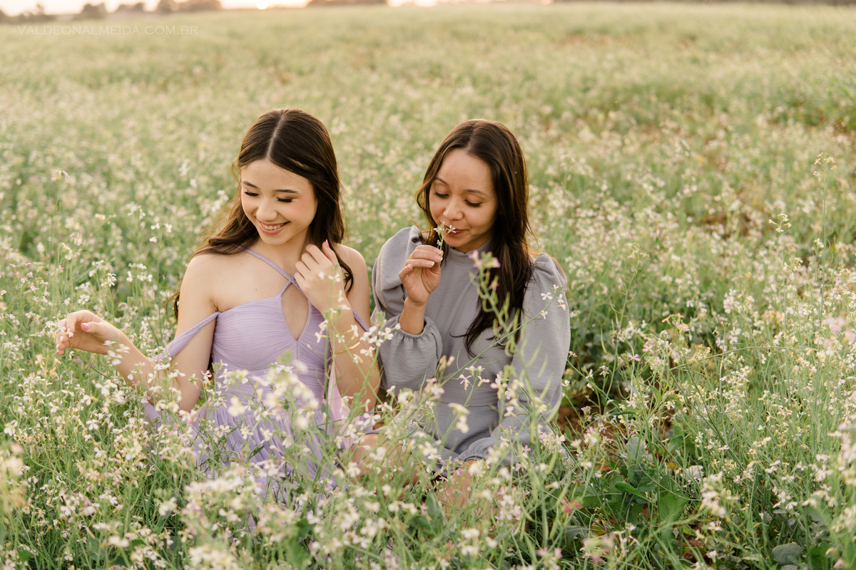 Ensaio fotográfico para celebrar os 15 anos da Mariana em Holambra