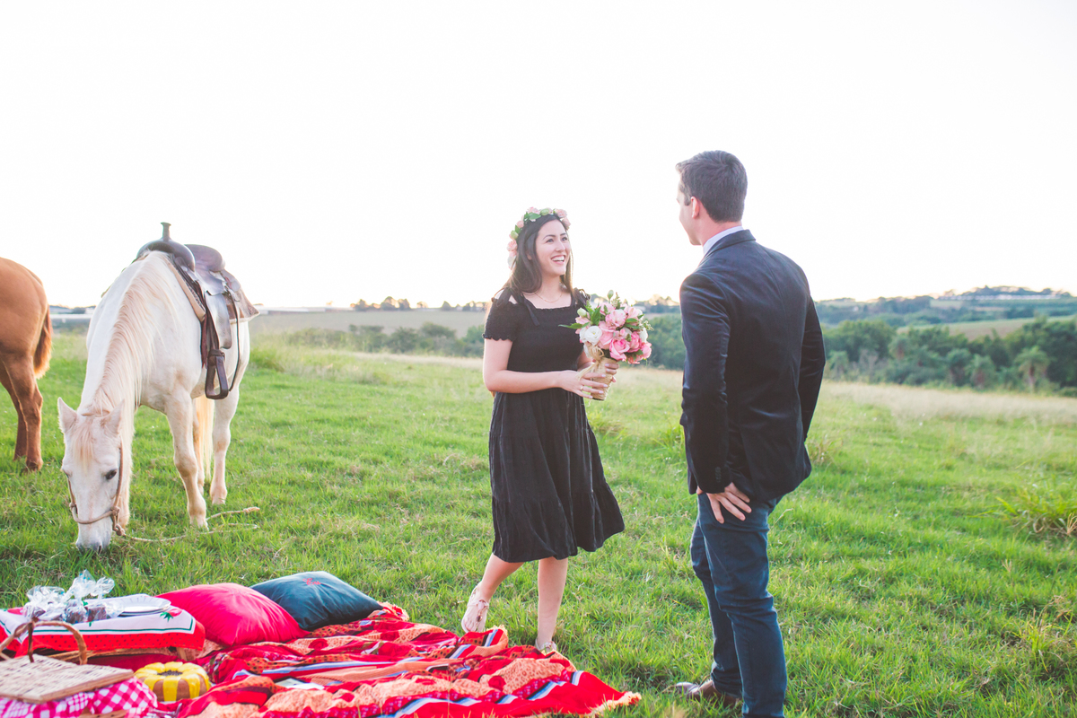 Pedido de casamento surpresa em Holambra - Juliana e Henrique
