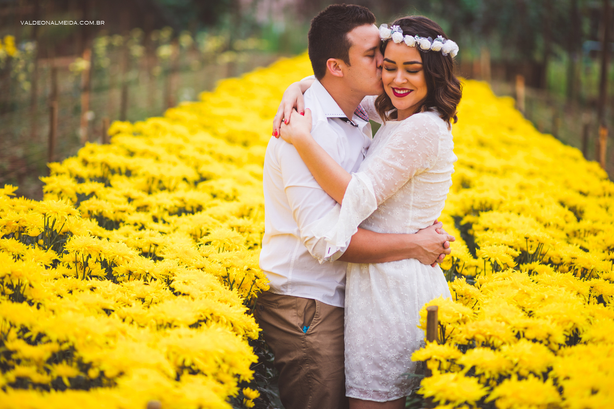 Ensaio Pre Wedding Estela e José em Holambra